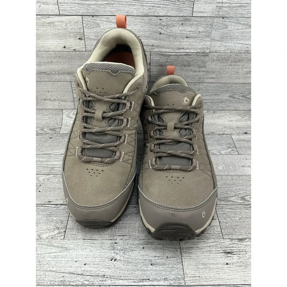 Oboz Waterproof Low Hiking‎ Shoes Womens US 9 Taupe Trail Walking Sneakers